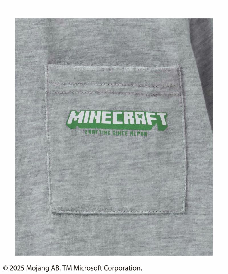Minecraft マインクラフト ポケット付きTシャツ キッズ メール便 対応商品商品画像-5