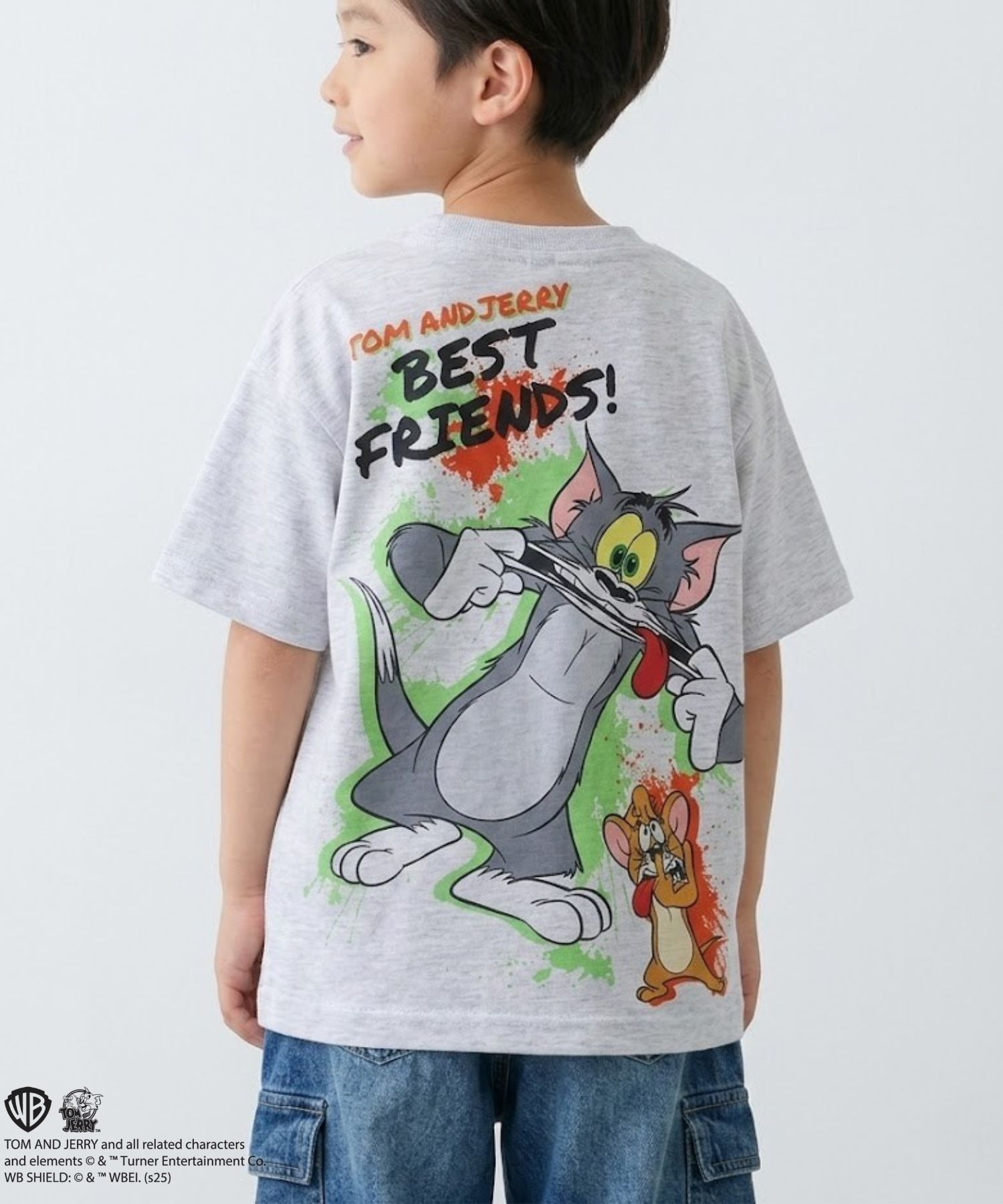 Tom and Jerry 転写プリントビッグTシャツ キッズ ネコポス 対応商品
