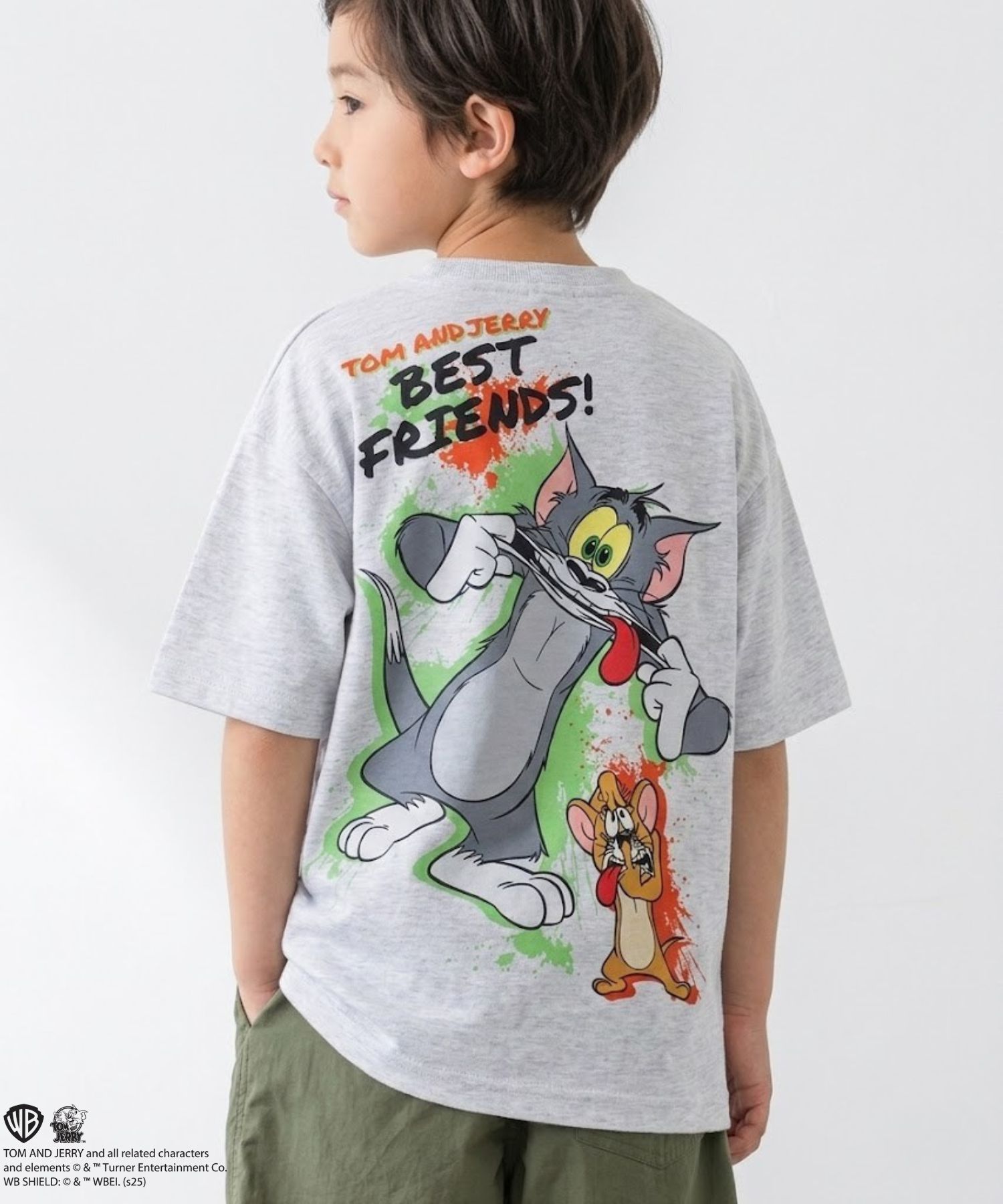 Tom and Jerry 転写プリントビッグTシャツ キッズ ネコポス 対応商品