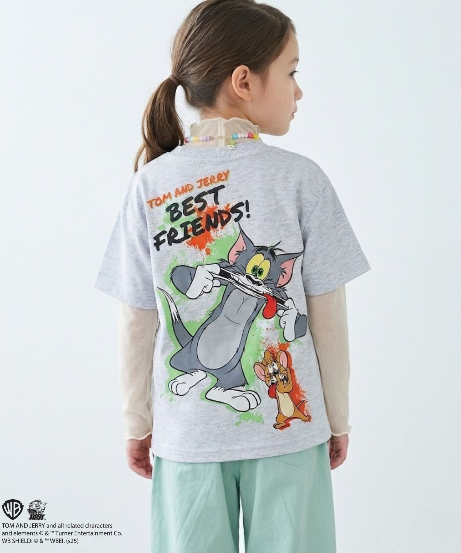 Tom and Jerry 転写プリントビッグTシャツ キッズ メール便 対応商品商品サムネイル-4