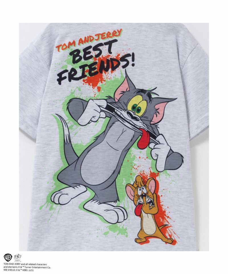 Tom and Jerry 転写プリントビッグTシャツ キッズ メール便 対応商品商品画像-6
