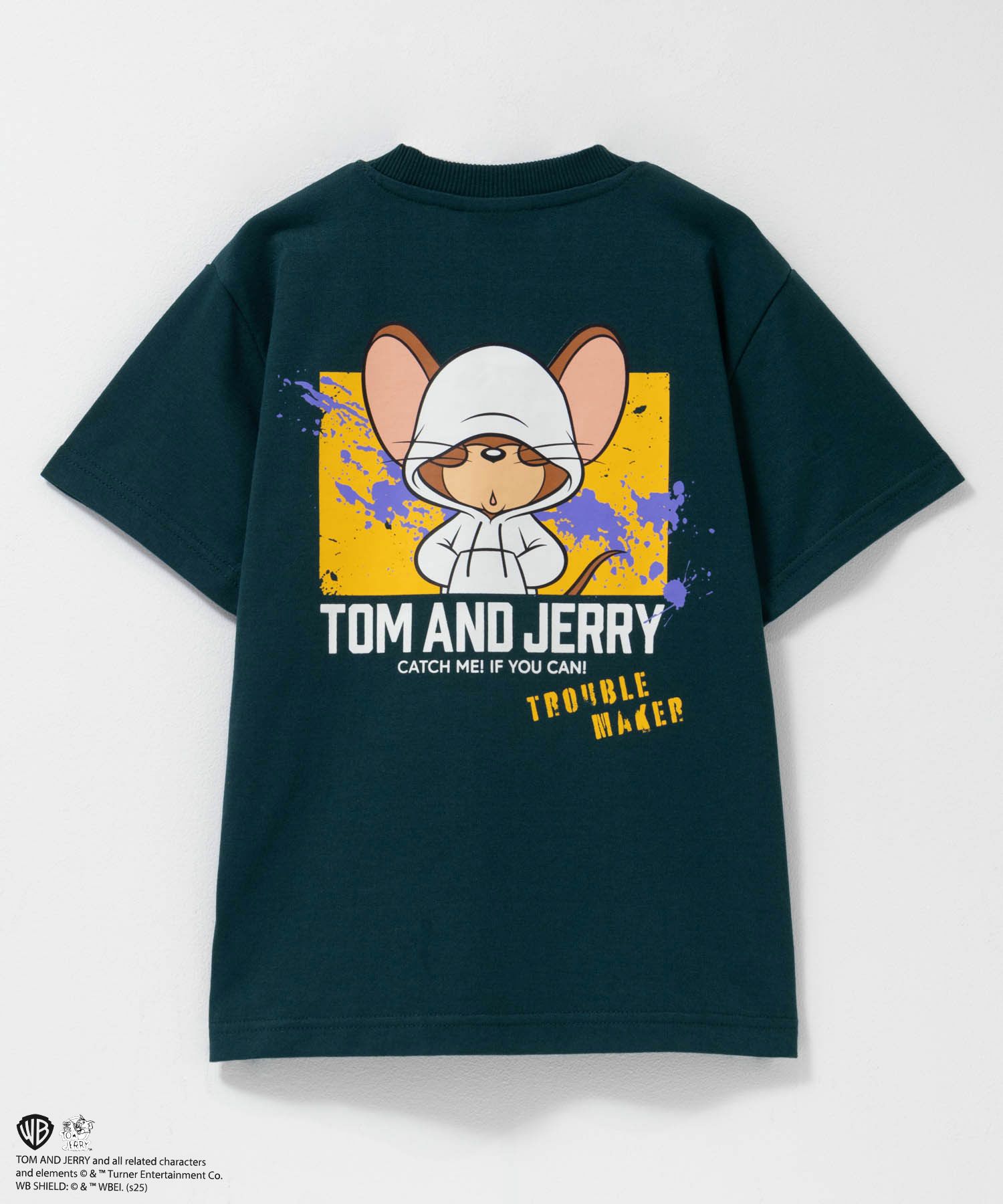 Tom and Jerry 胸刺繍ビッグTシャツ キッズ メール便 対応商品商品画像-3