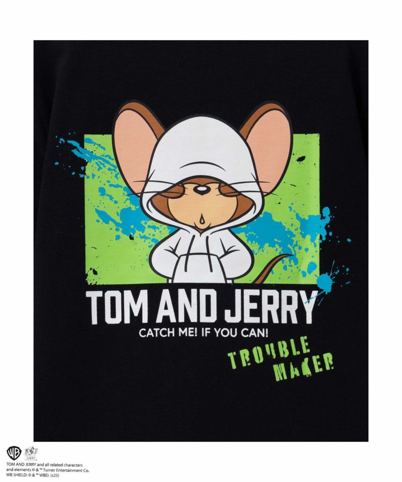 Tom and Jerry 胸刺繍ビッグTシャツ キッズ メール便 対応商品商品画像-6