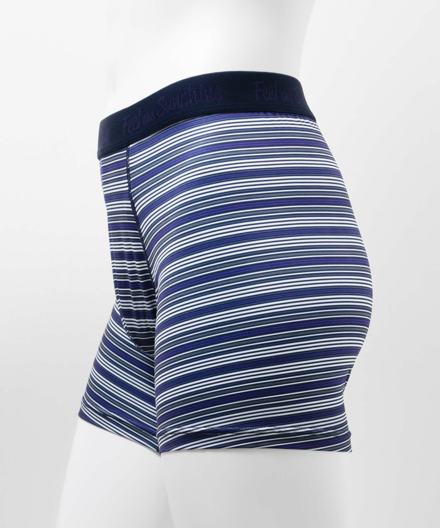 NAVY  メッシュボクサーパンツ マルチボーダー柄 メンズ メール便 対応商品商品画像-2