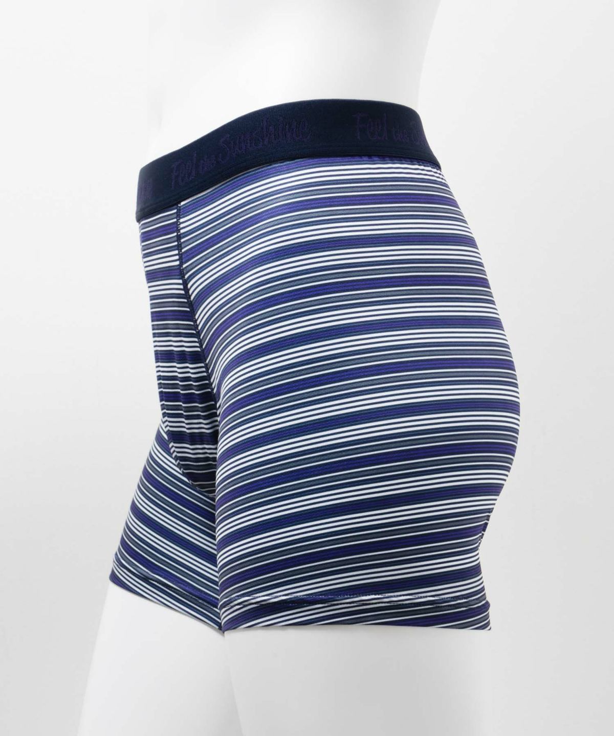 NAVY メッシュボクサーパンツ マルチボーダー柄 メンズ ネコポス 対応商品