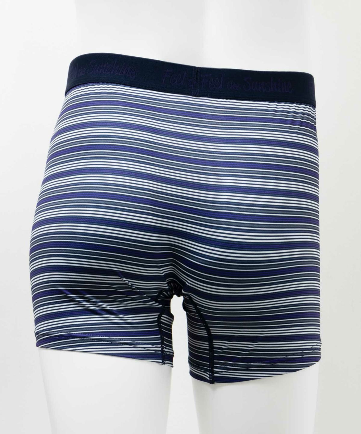 NAVY メッシュボクサーパンツ マルチボーダー柄 メンズ ネコポス 対応商品