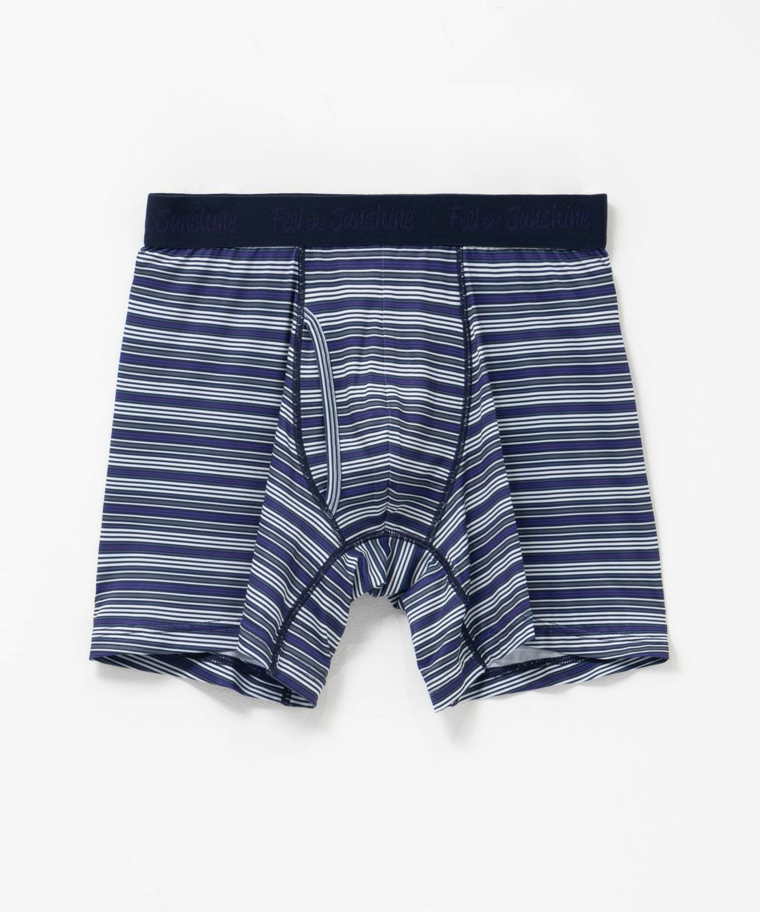 NAVY メッシュボクサーパンツ マルチボーダー柄 メンズ ネコポス 対応商品