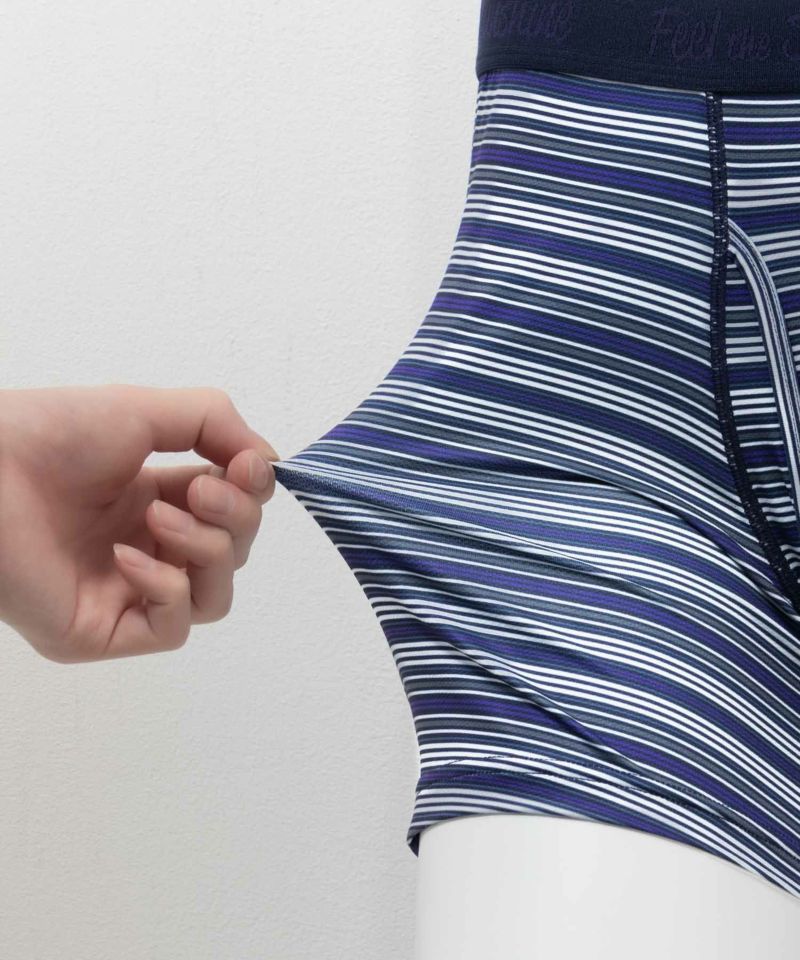 NAVY  メッシュボクサーパンツ マルチボーダー柄 メンズ メール便 対応商品商品画像-8