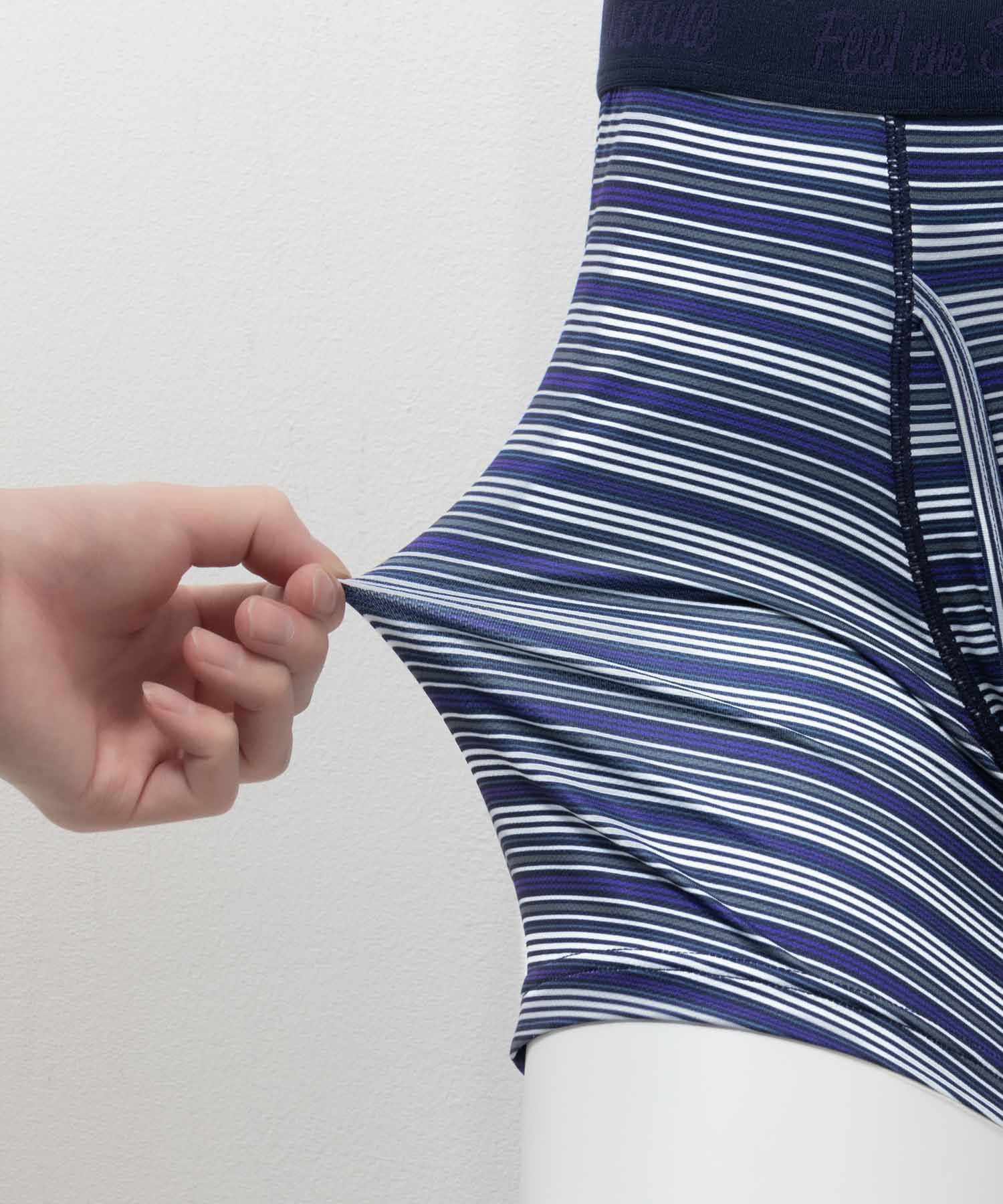 NAVY メッシュボクサーパンツ マルチボーダー柄 メンズ ネコポス 対応商品