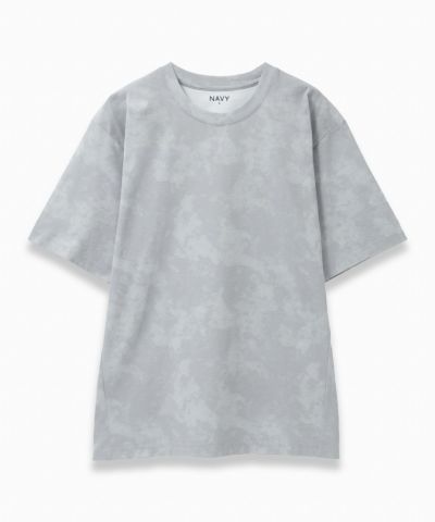 NAVY  ドライストレッチ総柄Tシャツ メンズ ネコポス 対応商品