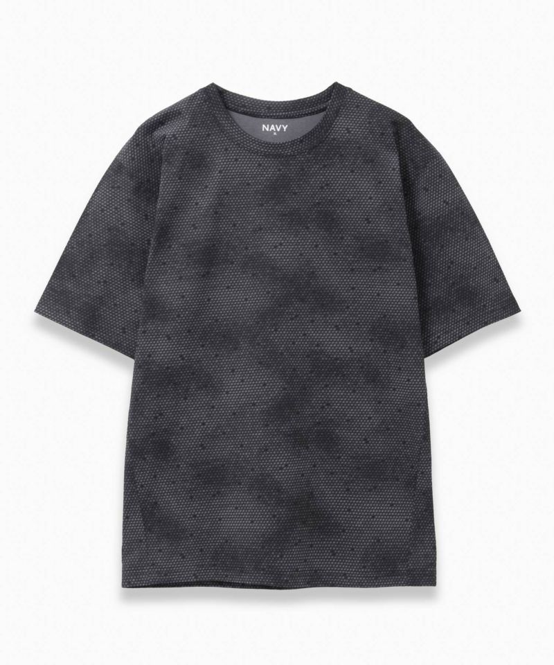 NAVY  ドライストレッチ総柄Tシャツ メンズ メール便 対応商品商品画像-3