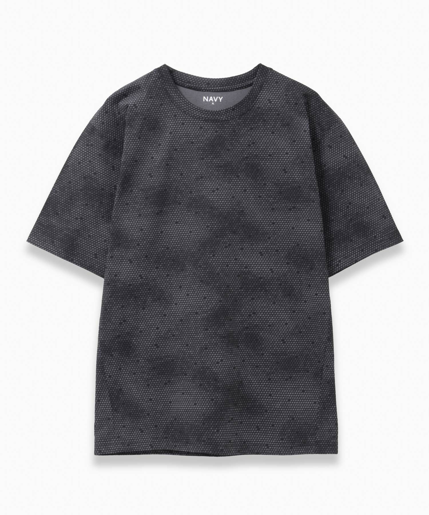 NAVY ドライストレッチ総柄Tシャツ メンズ メール便 対応商品商品画像-3