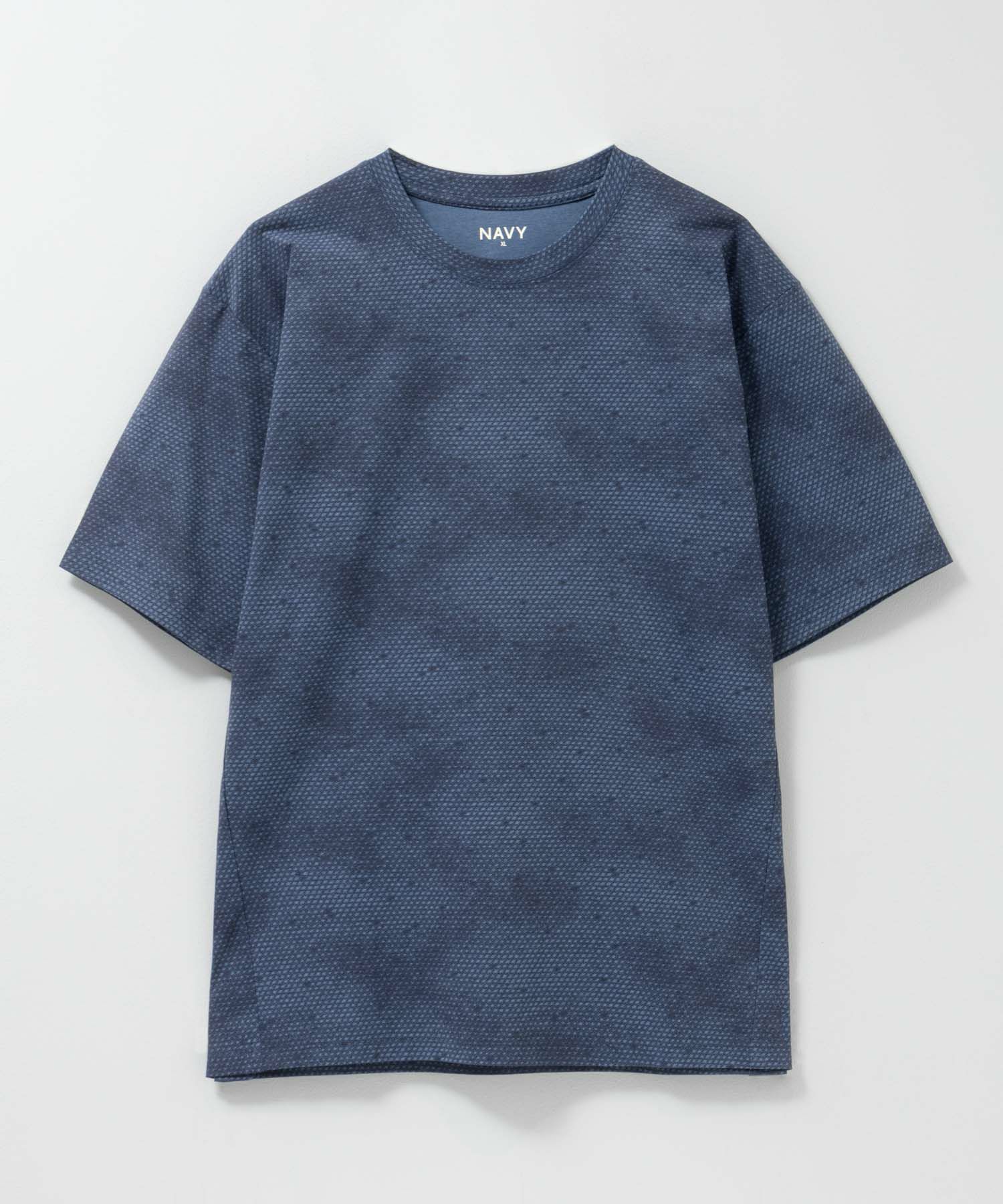 NAVY  ドライストレッチ総柄Tシャツ メンズ メール便 対応商品商品画像-7
