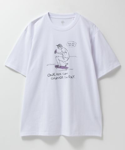 T-GRAPHICS  エモラインアートプリント半袖Tシャツ メンズ ネコポス 対応商品