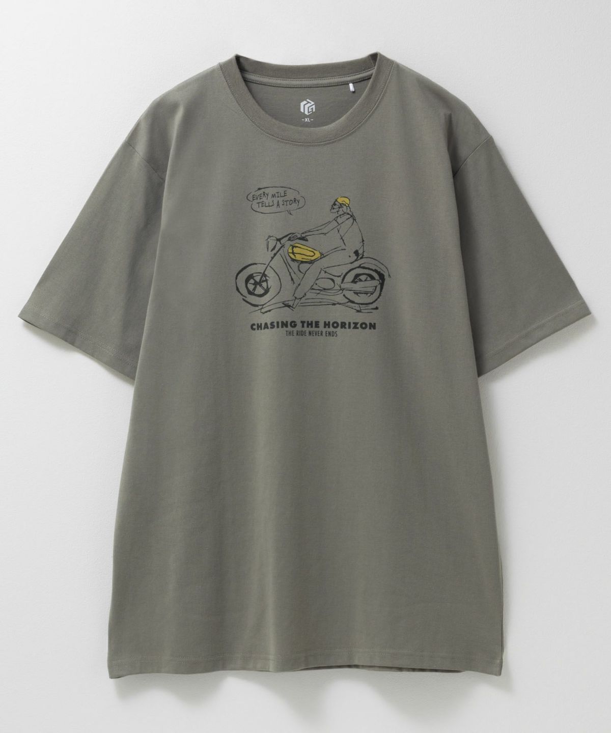 T-GRAPHICS エモラインアートプリント半袖Tシャツ メンズ ネコポス 対応商品