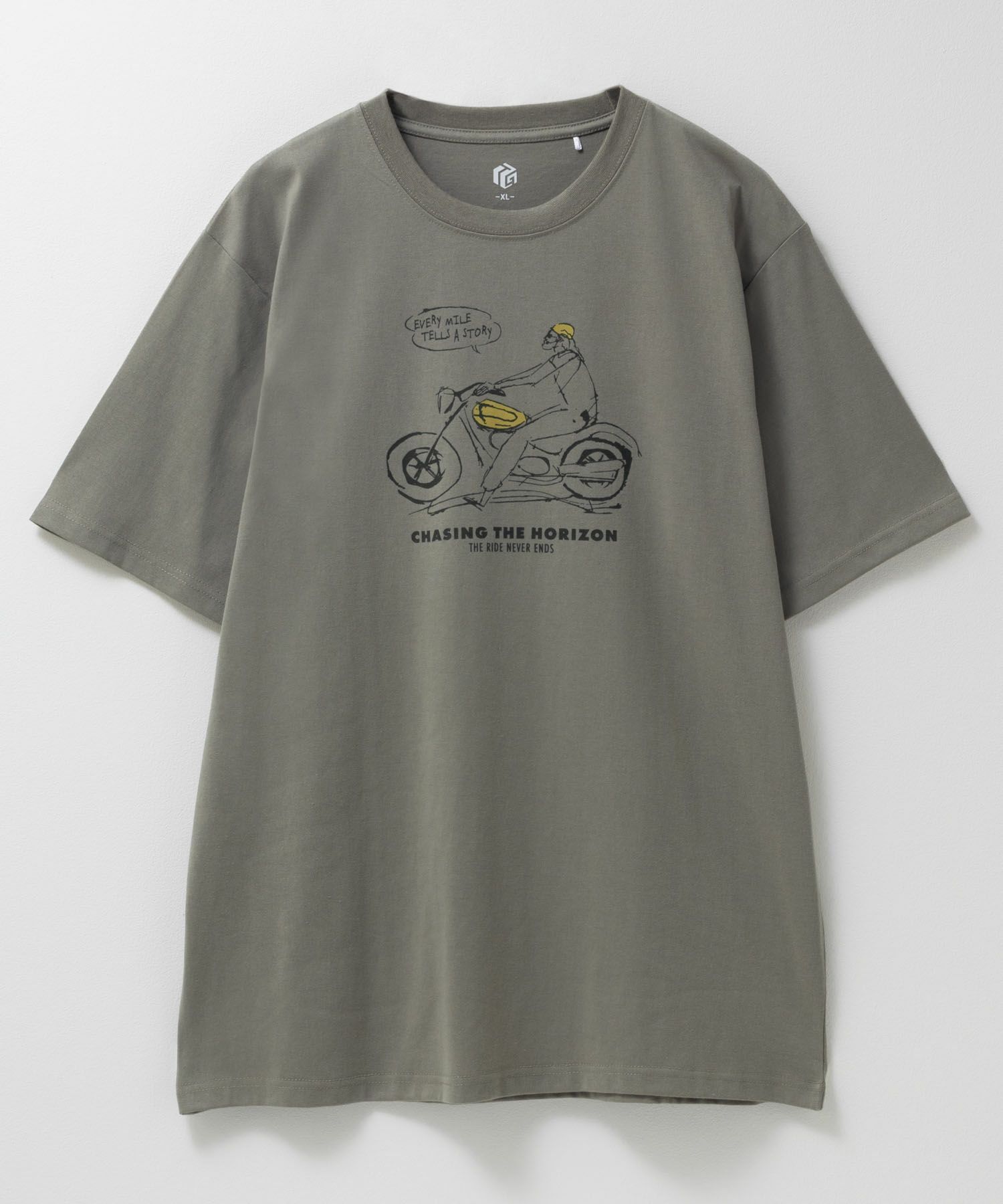 T-GRAPHICS エモラインアートプリント半袖Tシャツ メンズ ネコポス 対応商品