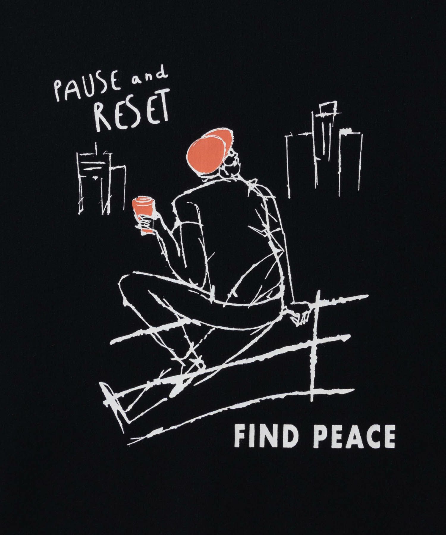 T-GRAPHICS エモラインアートプリント半袖Tシャツ メンズ メール便 対応商品商品画像-12