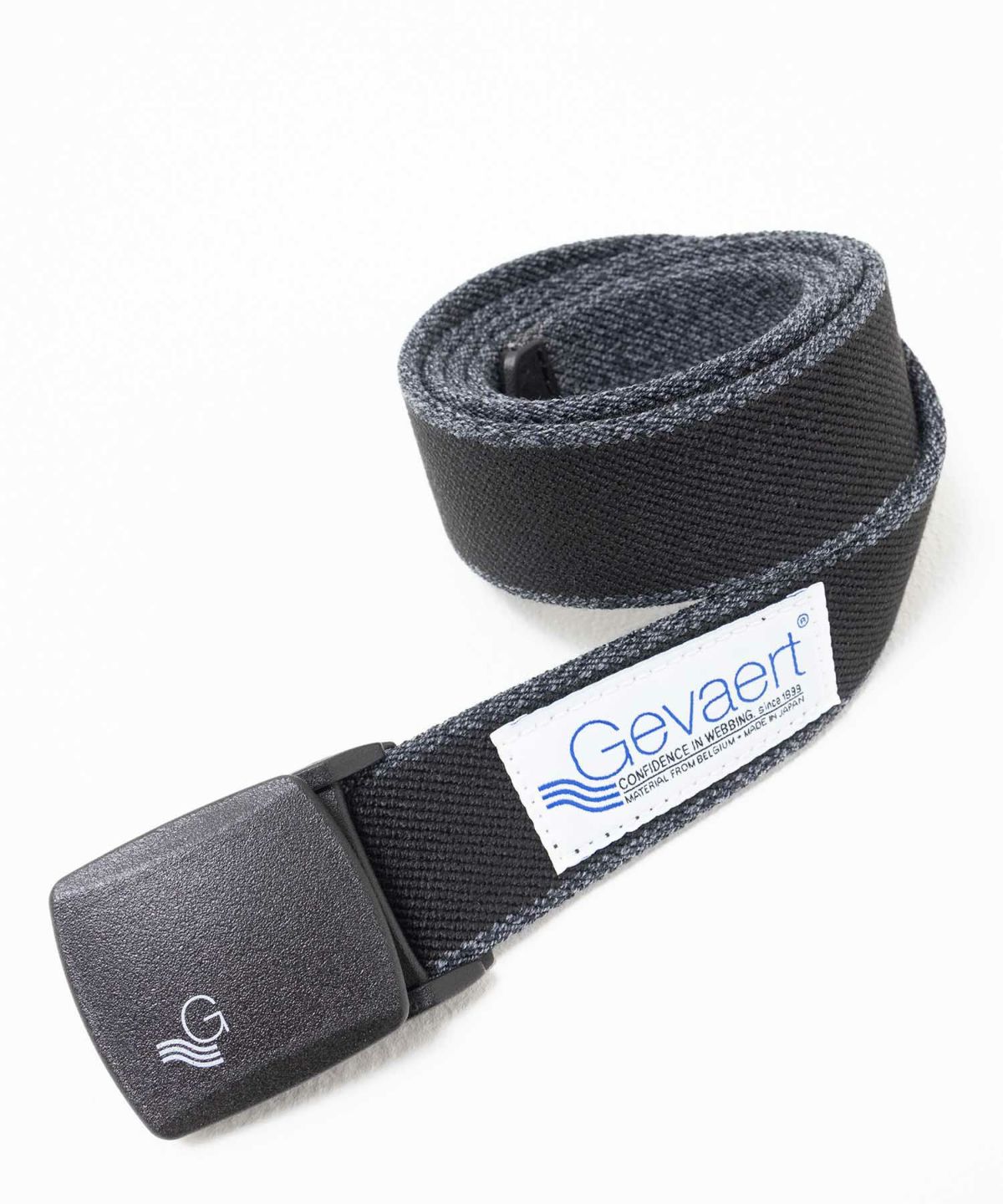 GEVAERT 35mm杢サイドラインストレッチベルト メンズ