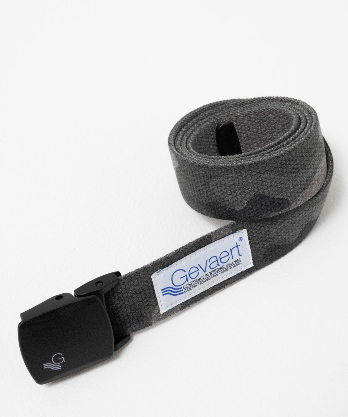 GEVAERT 35mmカモフラプリントストレッチベルト メンズ