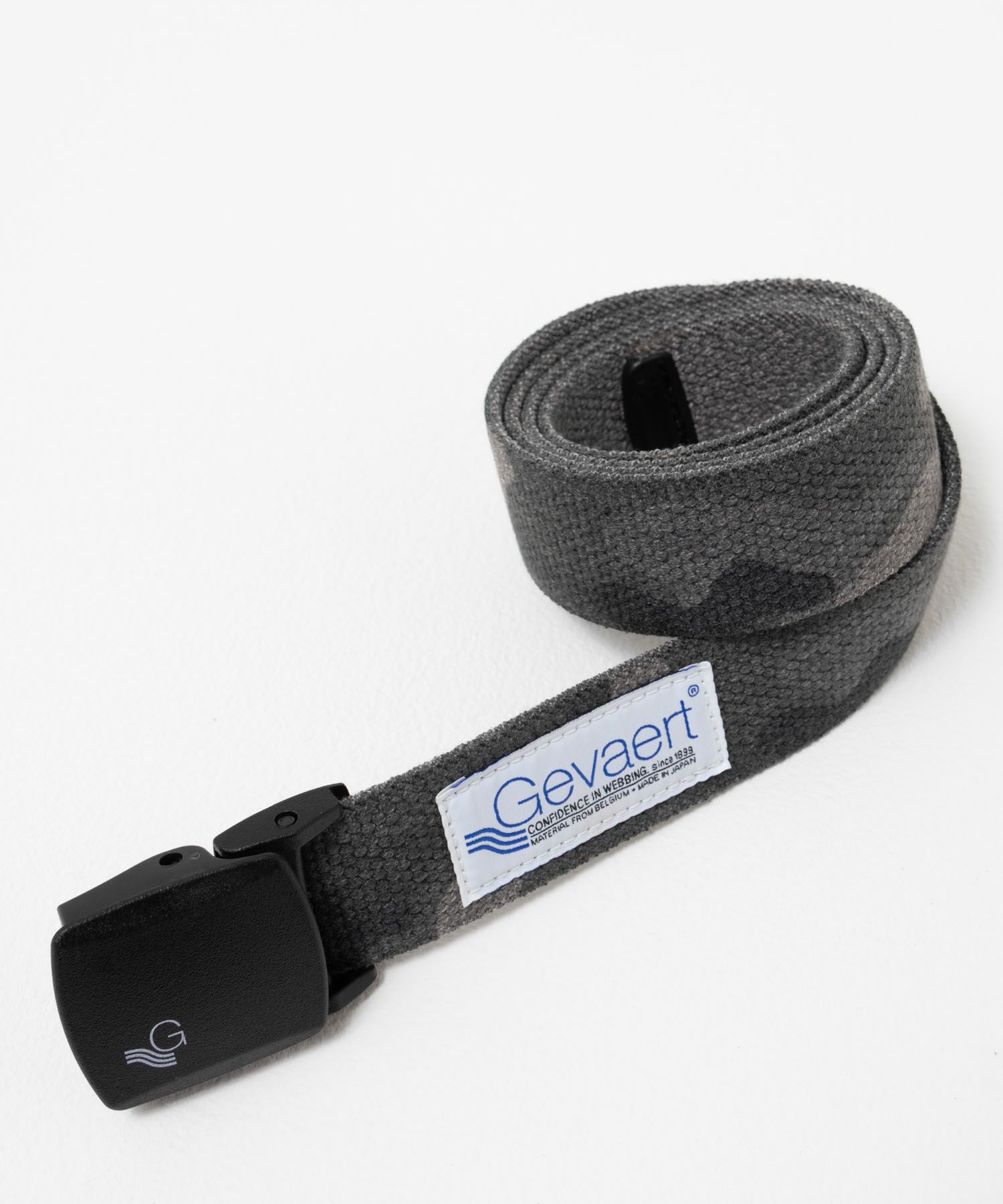GEVAERT 35mmカモフラプリントストレッチベルト メンズ