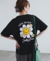 スマイリーフェイス フラワーTシャツ レディース ネコポス 対応商品