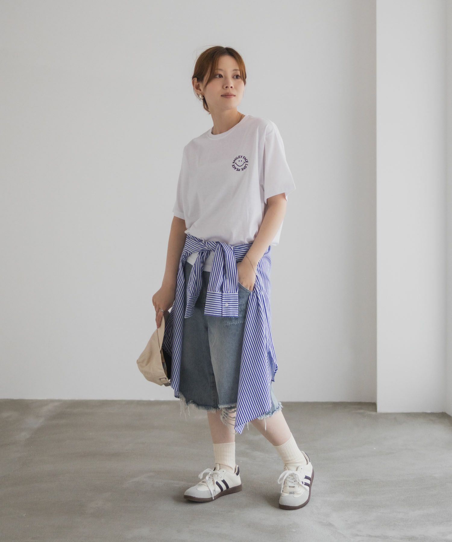 スマイリーフェイス ロゴTシャツ レディース メール便 対応商品商品サムネイル-9