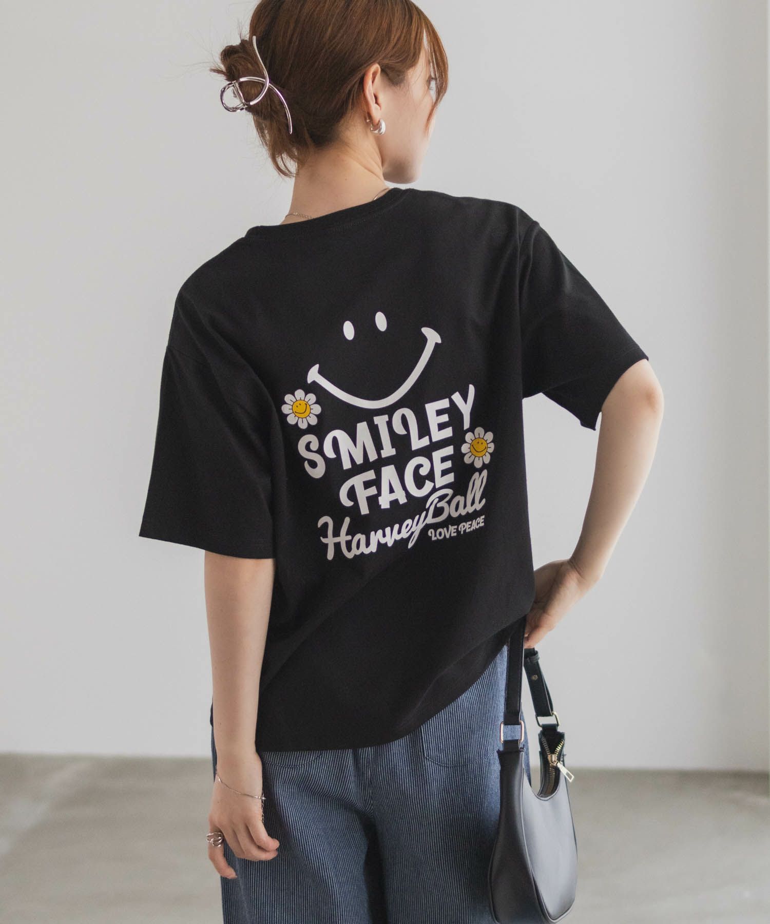 スマイリーフェイス ロゴTシャツ レディース メール便 対応商品商品画像-11