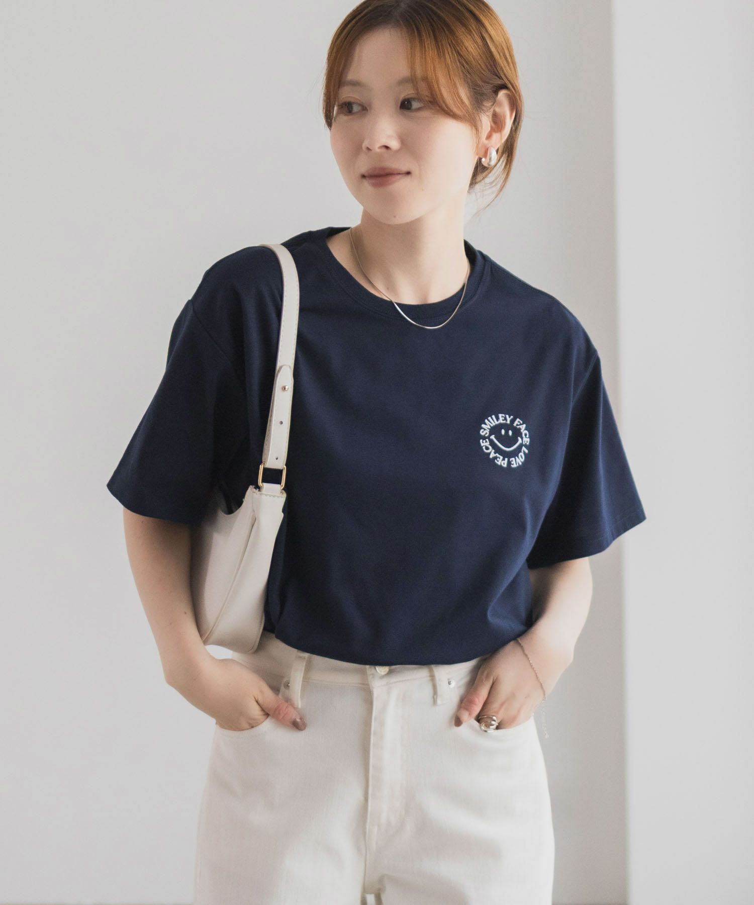 スマイリーフェイス ロゴTシャツ レディース メール便 対応商品商品サムネイル-15