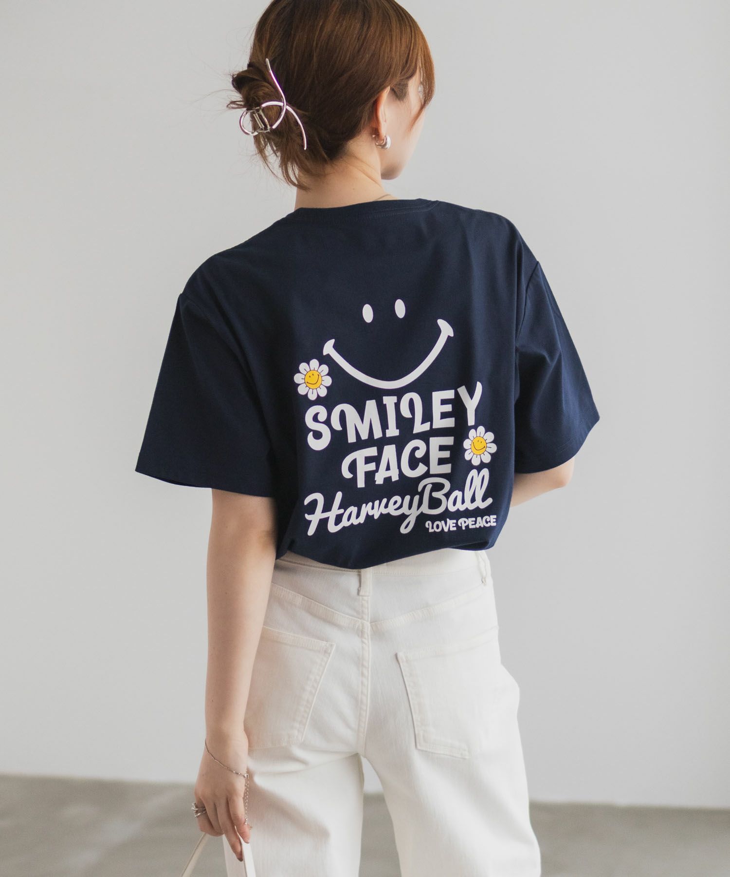 スマイリーフェイス ロゴTシャツ レディース メール便 対応商品商品サムネイル-16