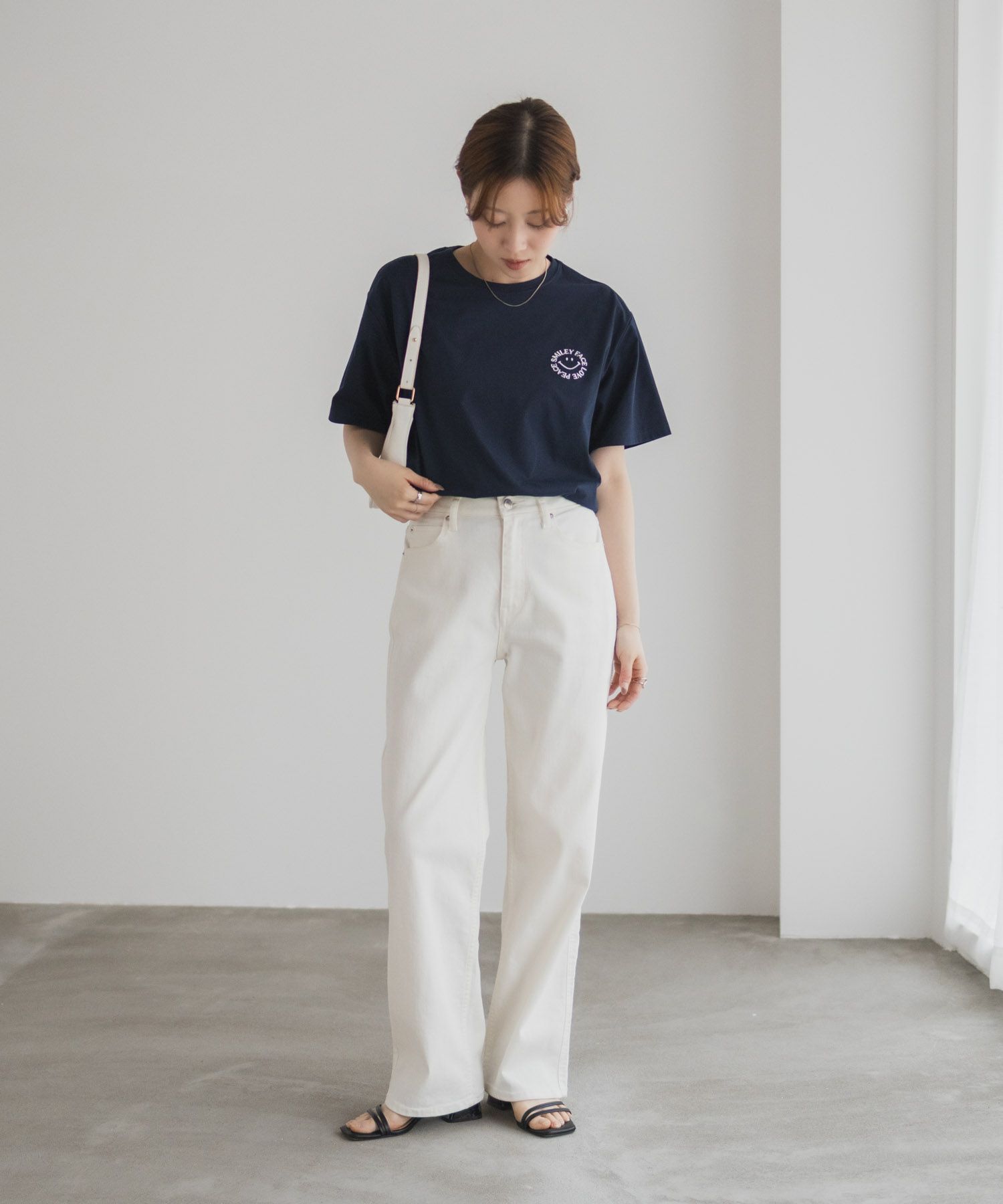 スマイリーフェイス ロゴTシャツ レディース メール便 対応商品商品サムネイル-17