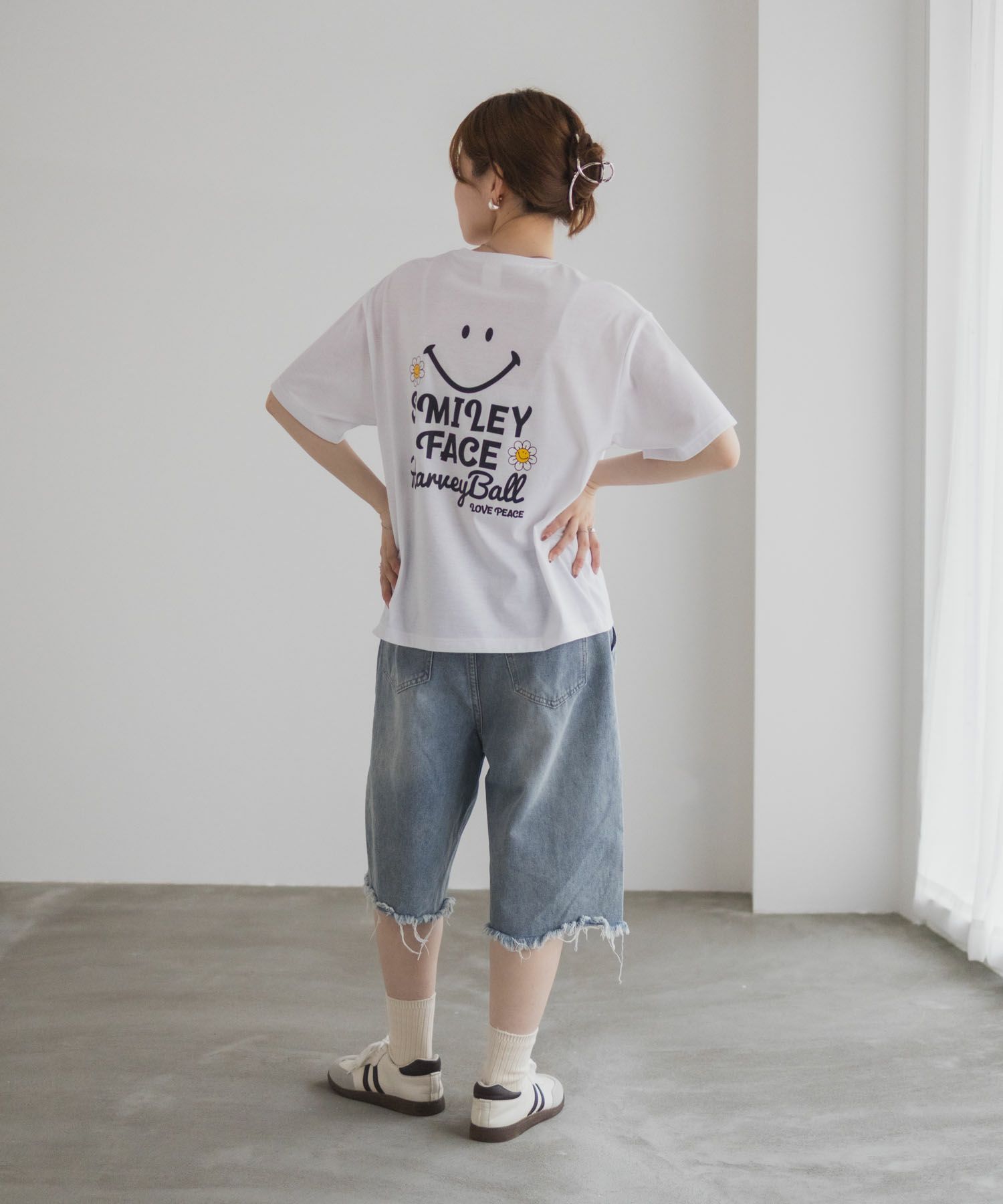 スマイリーフェイス ロゴTシャツ レディース メール便 対応商品商品サムネイル-26