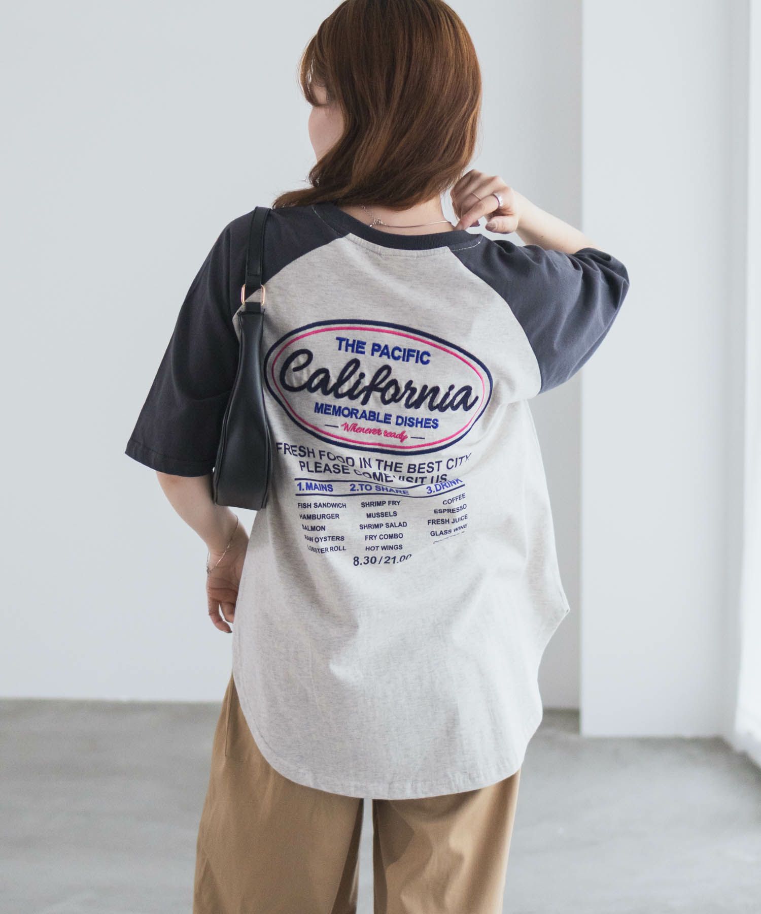 UNDERWRAPS  ラグラン刺繍ビッグTシャツ レディース メール便 対応商品商品サムネイル-2