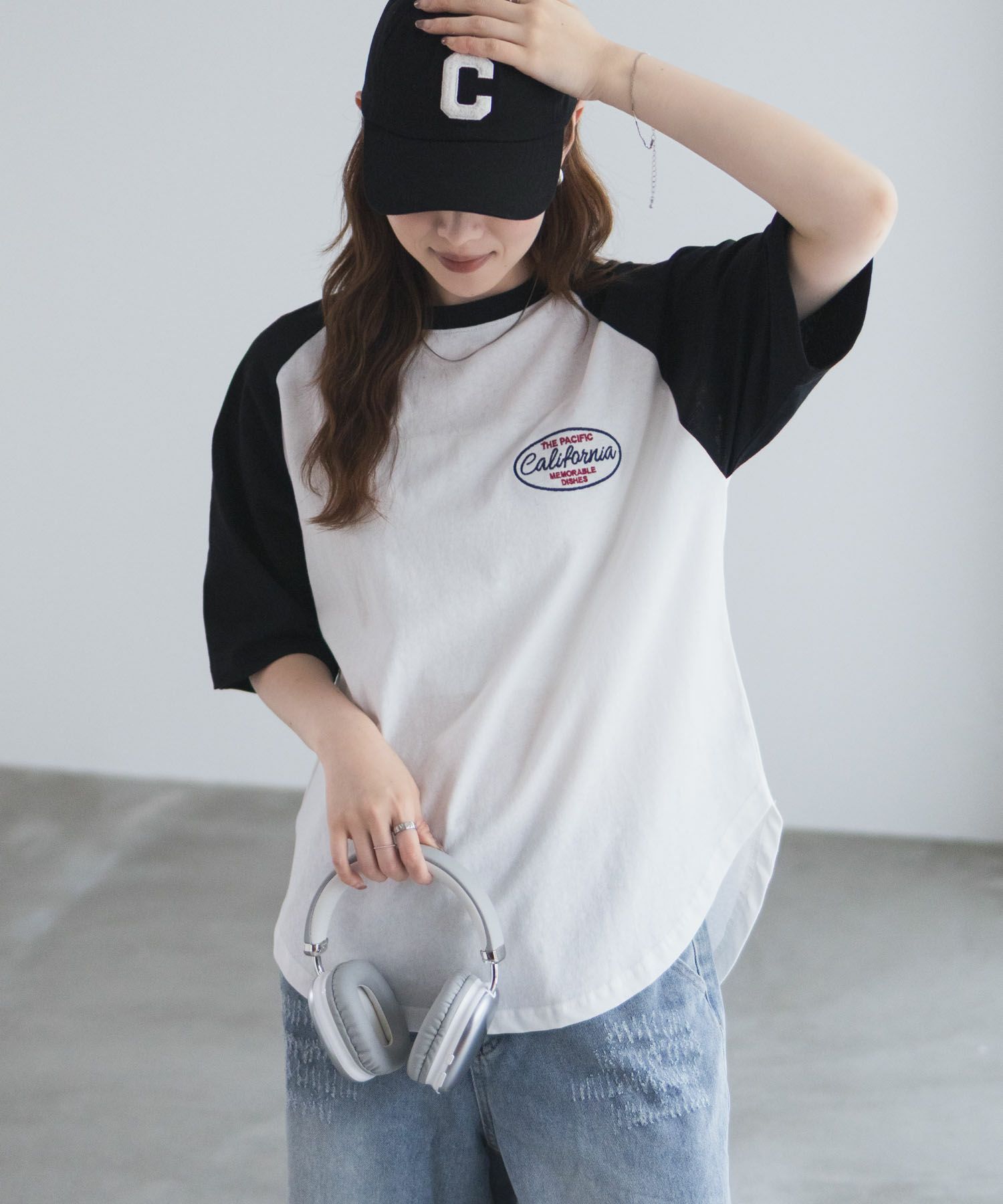 UNDERWRAPS ラグラン刺繍ビッグTシャツ レディース ネコポス 対応商品