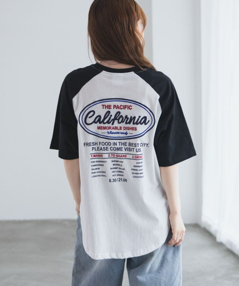 UNDERWRAPS  ラグラン刺繍ビッグTシャツ レディース メール便 対応商品商品画像-9