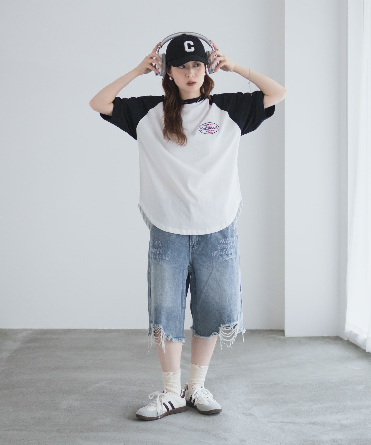 UNDERWRAPS  ラグラン刺繍ビッグTシャツ レディース メール便 対応商品商品サムネイル-10