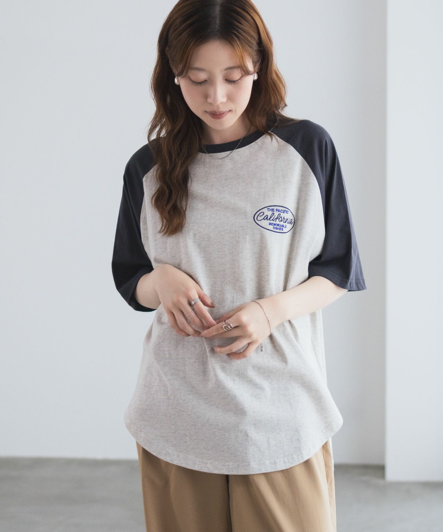 UNDERWRAPS ラグラン刺繍ビッグTシャツ レディース ネコポス 対応商品