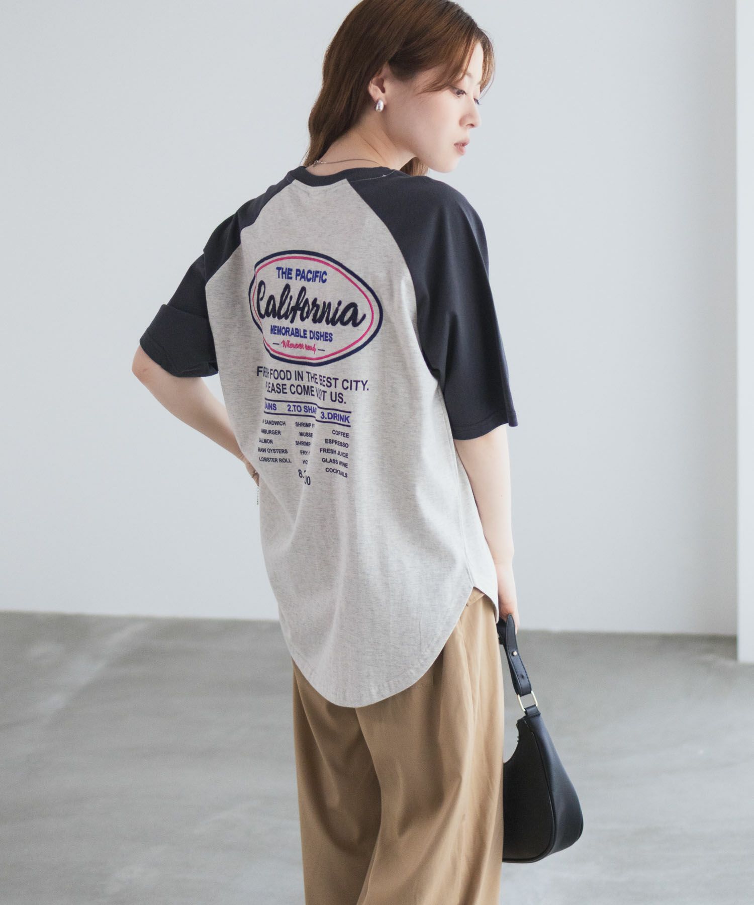 UNDERWRAPS ラグラン刺繍ビッグTシャツ レディース ネコポス 対応商品