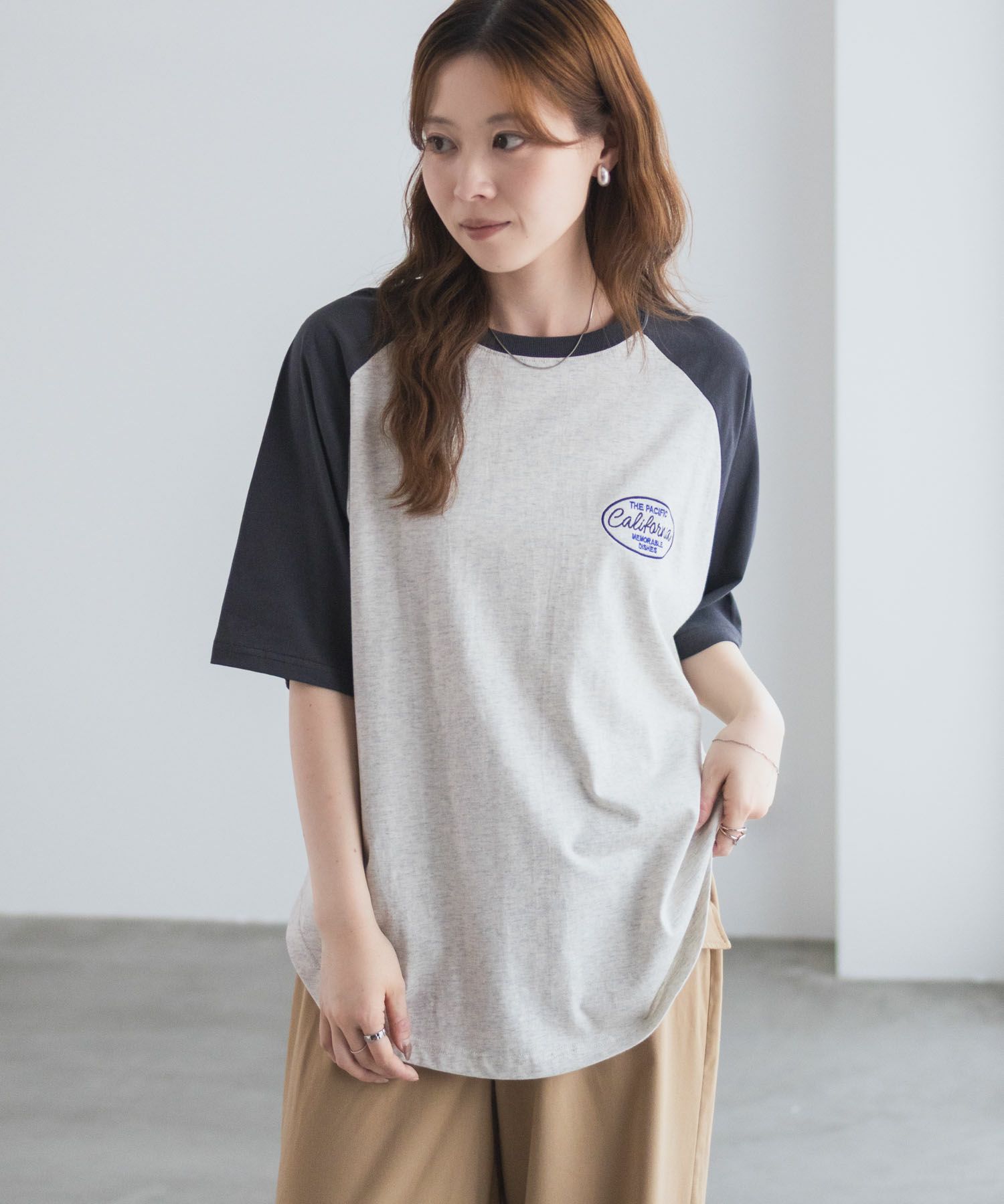 UNDERWRAPS ラグラン刺繍ビッグTシャツ レディース ネコポス 対応商品