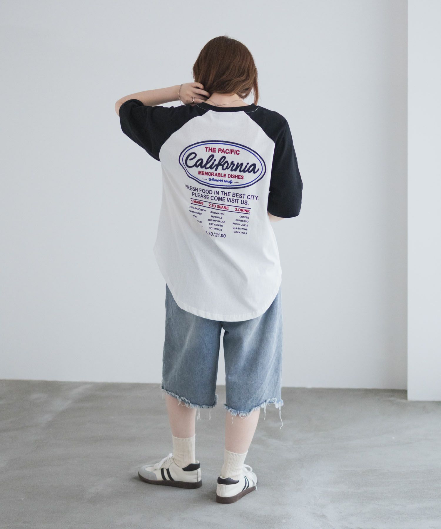 UNDERWRAPS ラグラン刺繍ビッグTシャツ レディース ネコポス 対応商品
