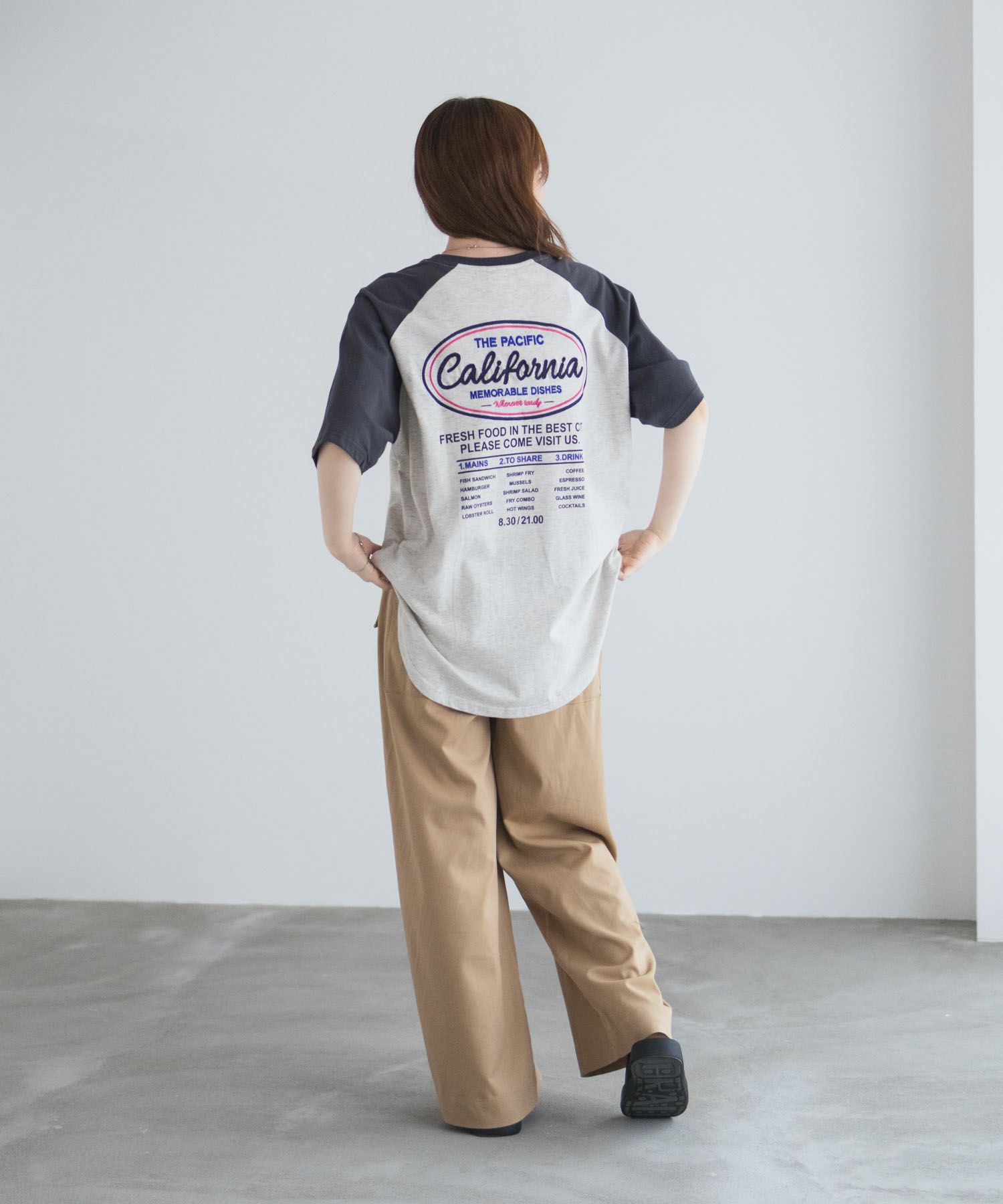 UNDERWRAPS  ラグラン刺繍ビッグTシャツ レディース メール便 対応商品商品画像-27