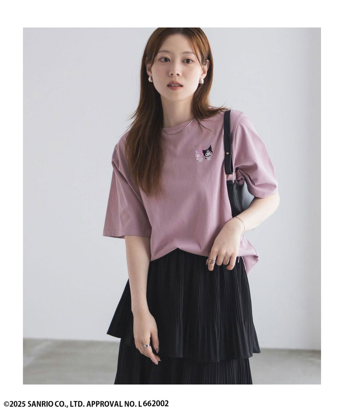 サンリオキャラクターズ マイメロディ クロミ ワンポイント刺繍Tシャツ レディース ネコポス 対応商品