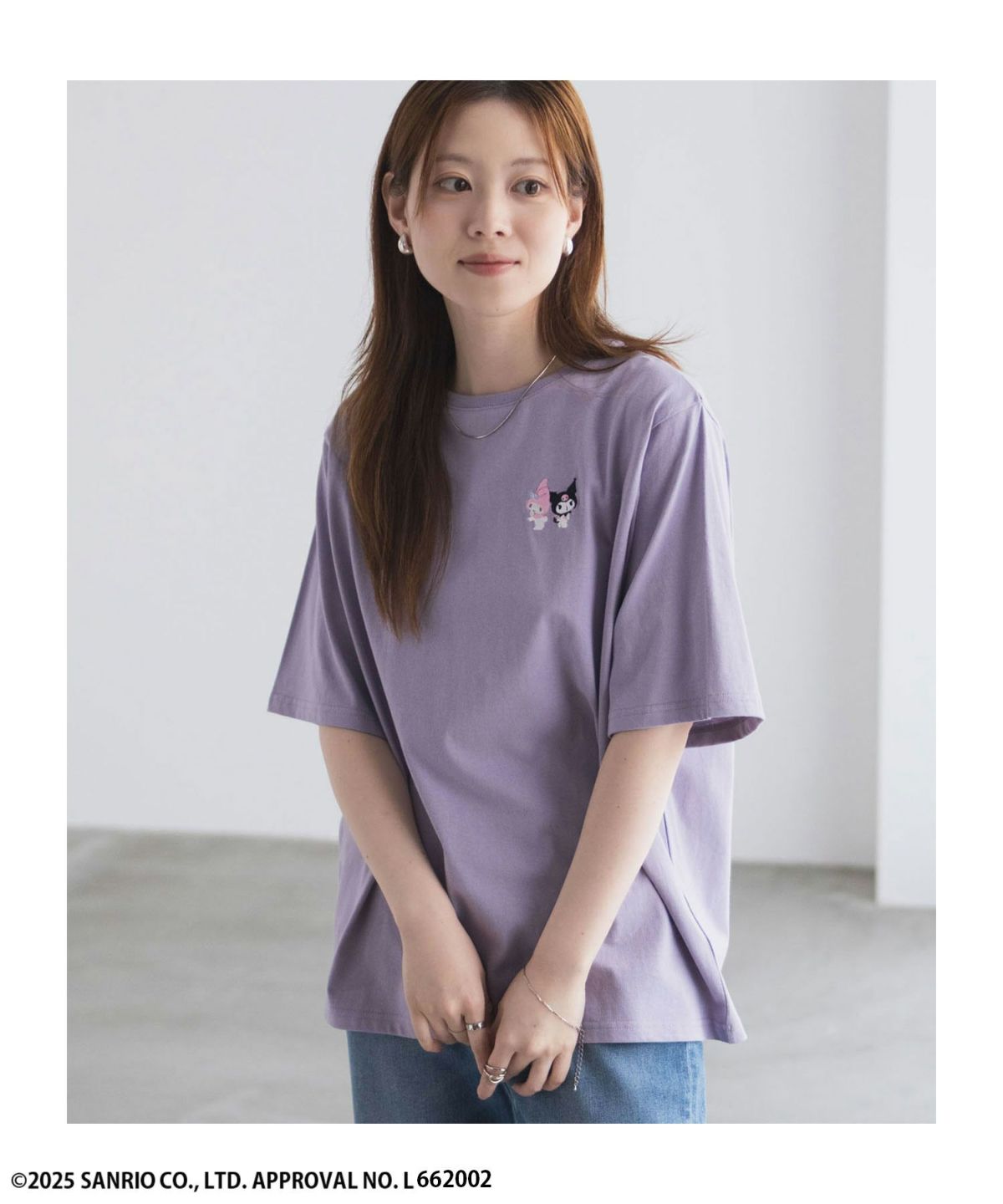 サンリオキャラクターズ マイメロディ クロミ ワンポイント刺繍Tシャツ レディース ネコポス 対応商品