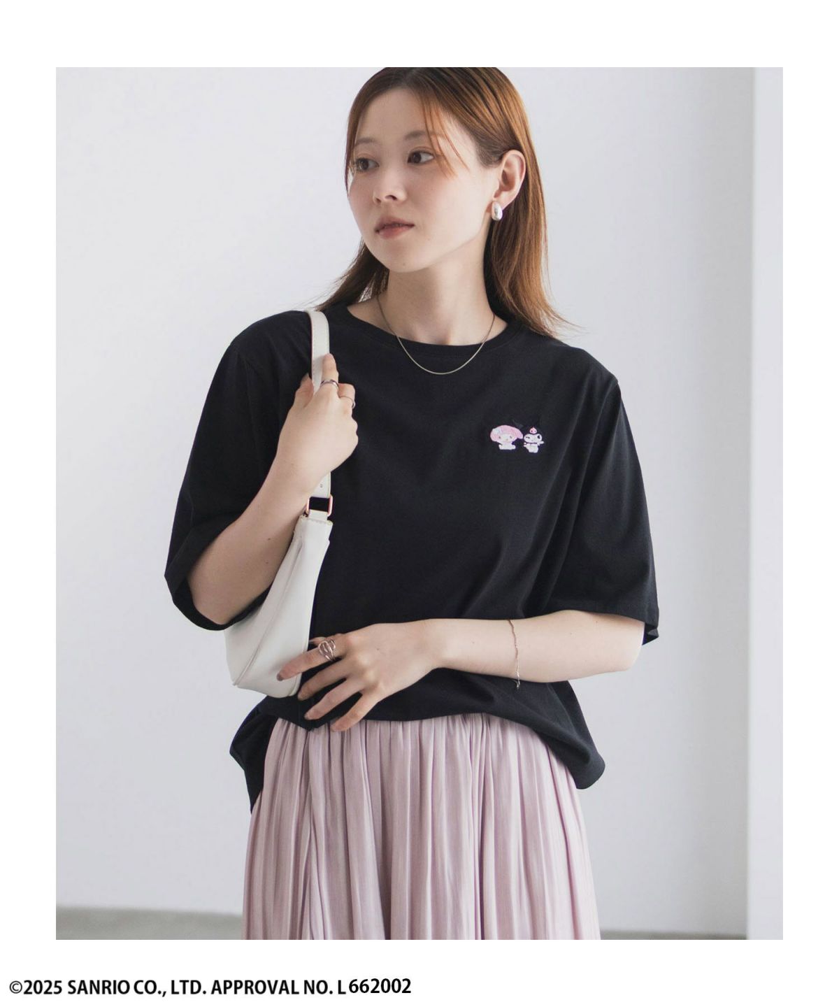 サンリオキャラクターズ マイメロディ クロミ ワンポイント刺繍Tシャツ レディース ネコポス 対応商品