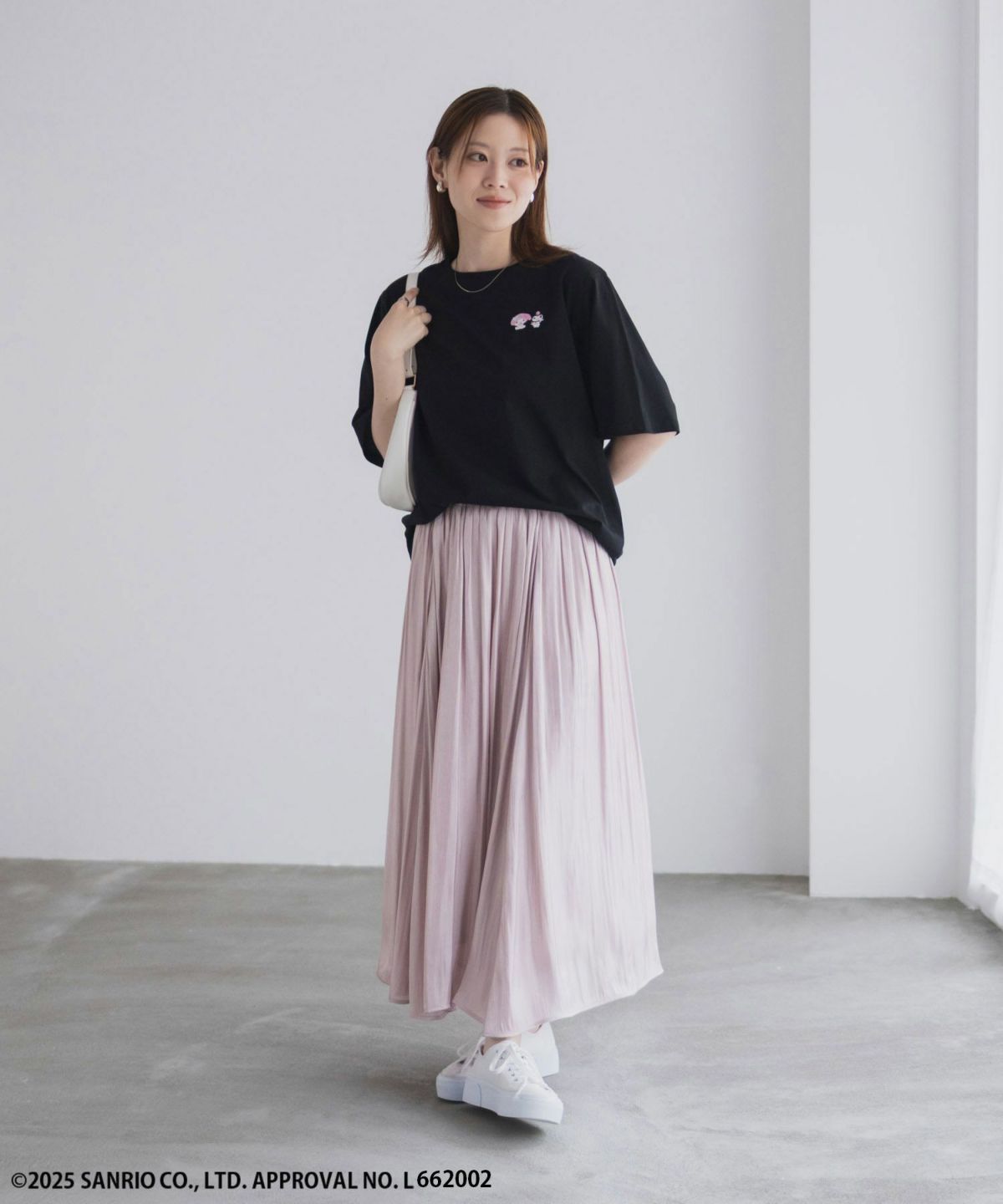 サンリオキャラクターズ マイメロディ クロミ ワンポイント刺繍Tシャツ レディース ネコポス 対応商品