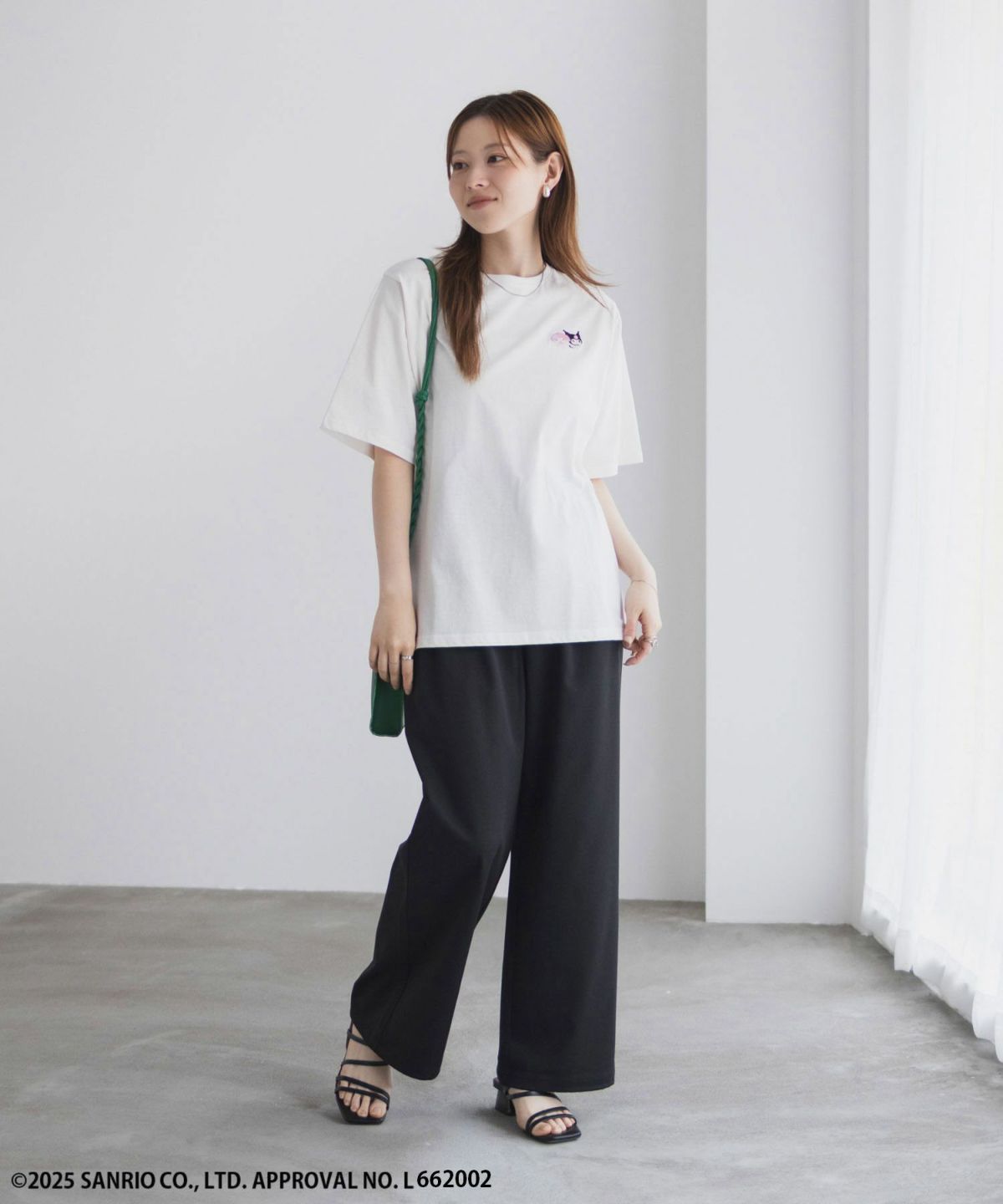 サンリオキャラクターズ マイメロディ クロミ ワンポイント刺繍Tシャツ レディース ネコポス 対応商品
