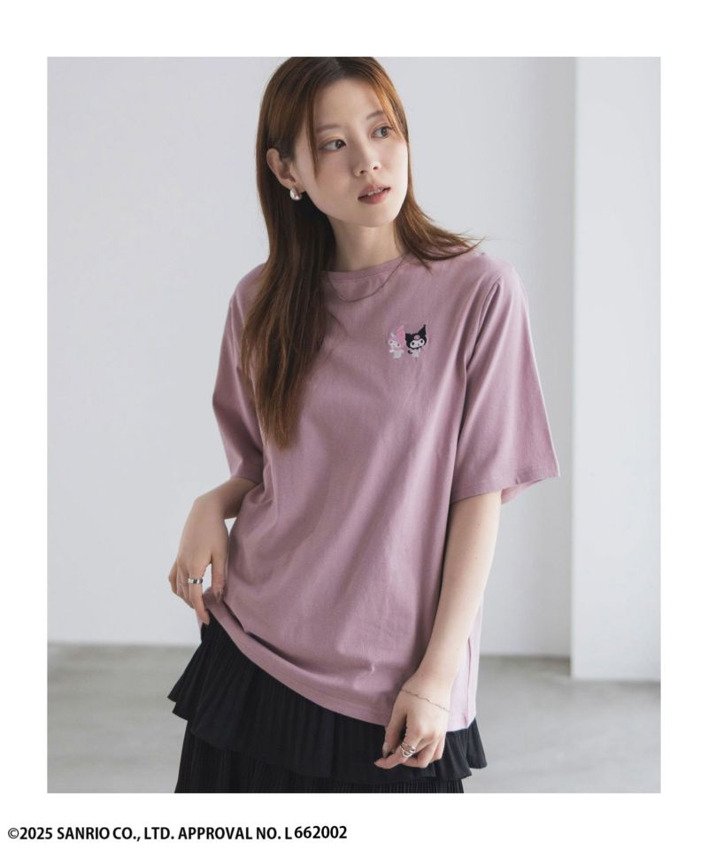 サンリオキャラクターズ マイメロディ クロミ ワンポイント刺繍Tシャツ レディース メール便 対応商品商品画像-17