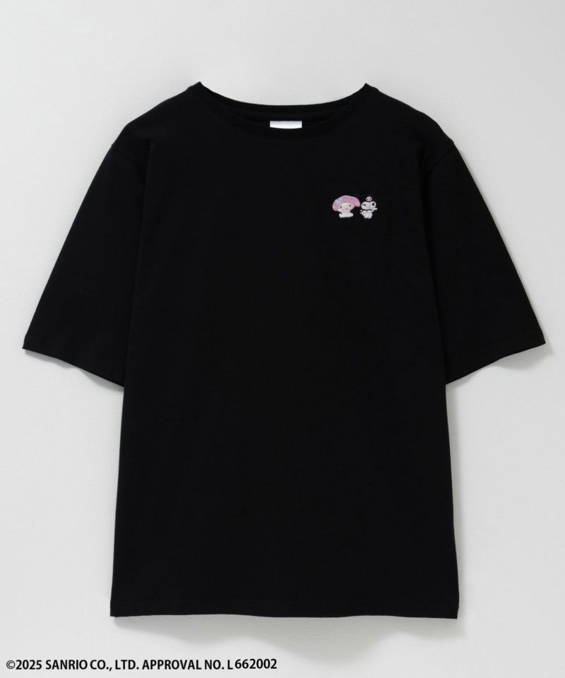 サンリオキャラクターズ マイメロディ クロミ ワンポイント刺繍Tシャツ