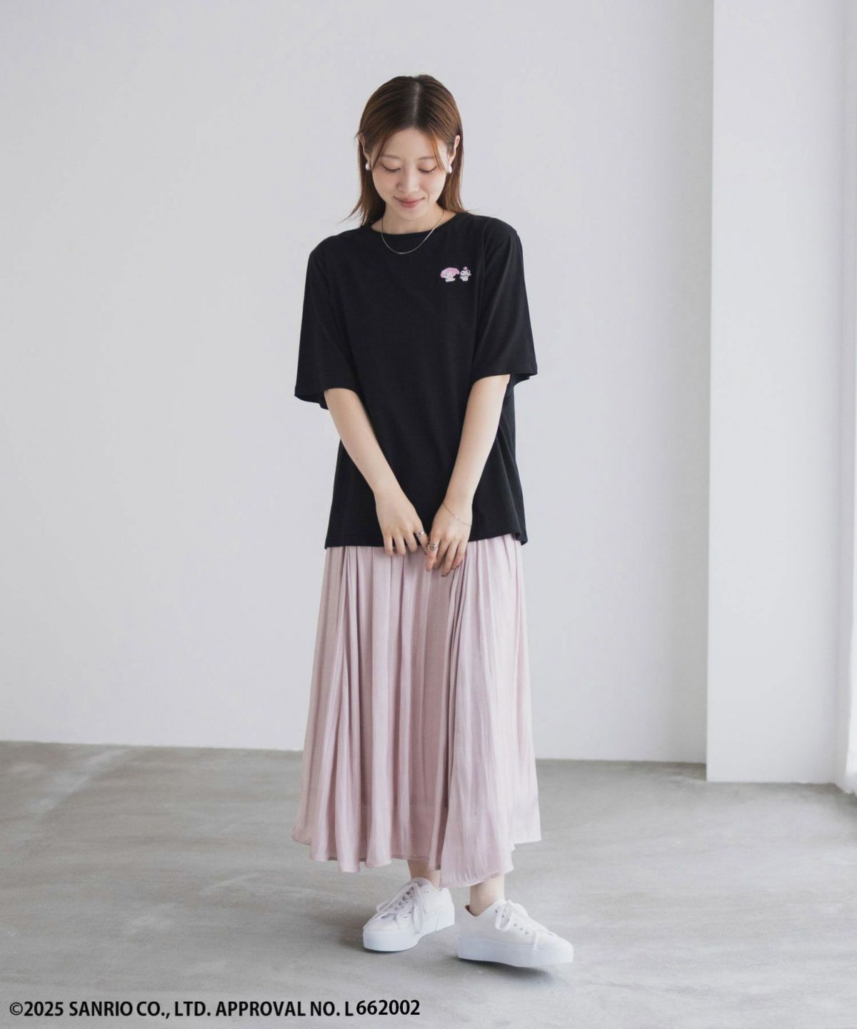 サンリオキャラクターズ マイメロディ クロミ ワンポイント刺繍Tシャツ レディース ネコポス 対応商品
