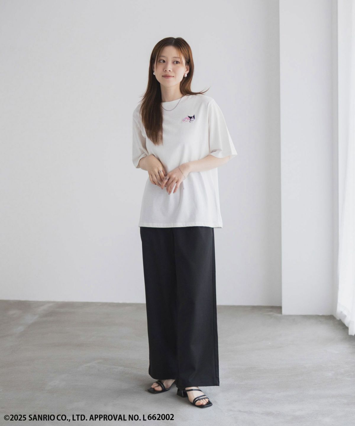 サンリオキャラクターズ マイメロディ クロミ ワンポイント刺繍Tシャツ レディース ネコポス 対応商品