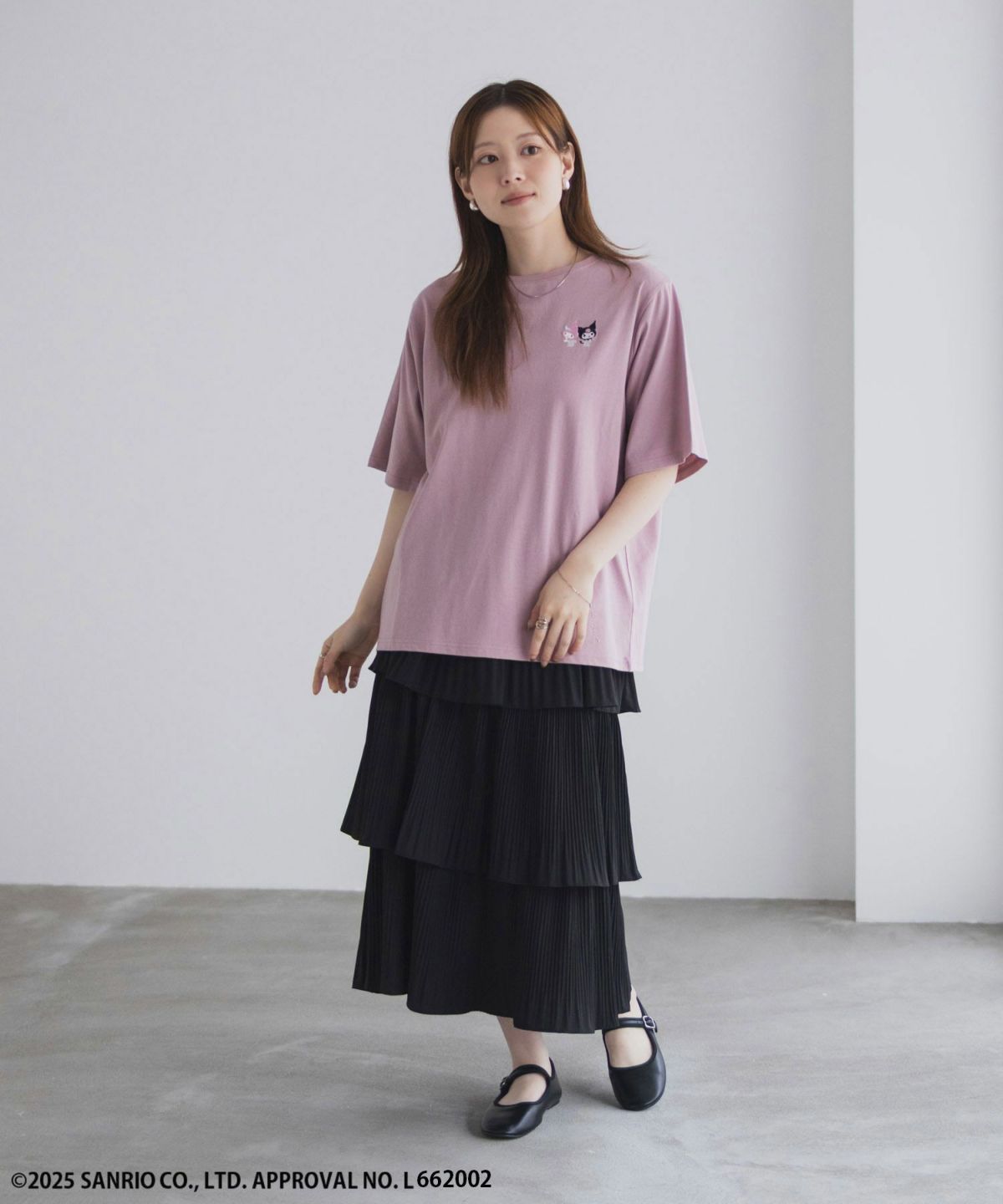 サンリオキャラクターズ マイメロディ クロミ ワンポイント刺繍Tシャツ レディース ネコポス 対応商品